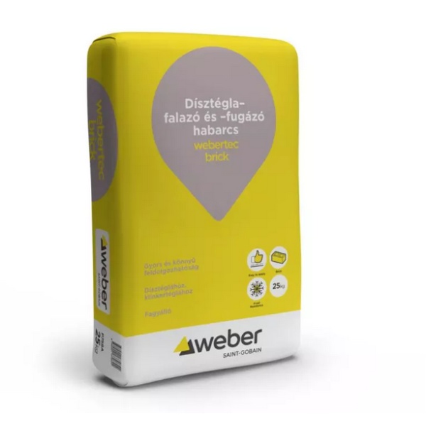 Weber.tec brick A00 szürke dísztégla falazóhabarcs és fugázó