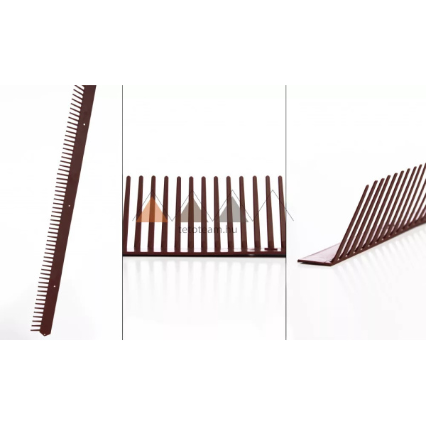 Műanyag lezárófésű barna 100 cm (300db/csg)