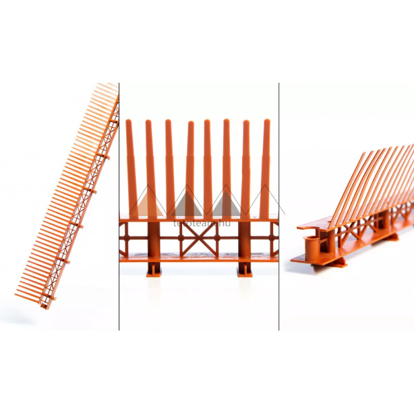 Fésűs szellőzőléc (100cm) téglavörös (50db)