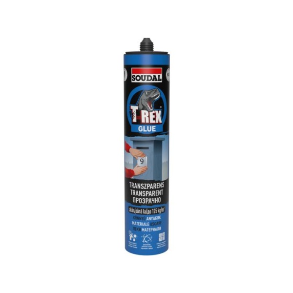 Soudal T-REX Transzparens szálerősített ragasztó (310g)